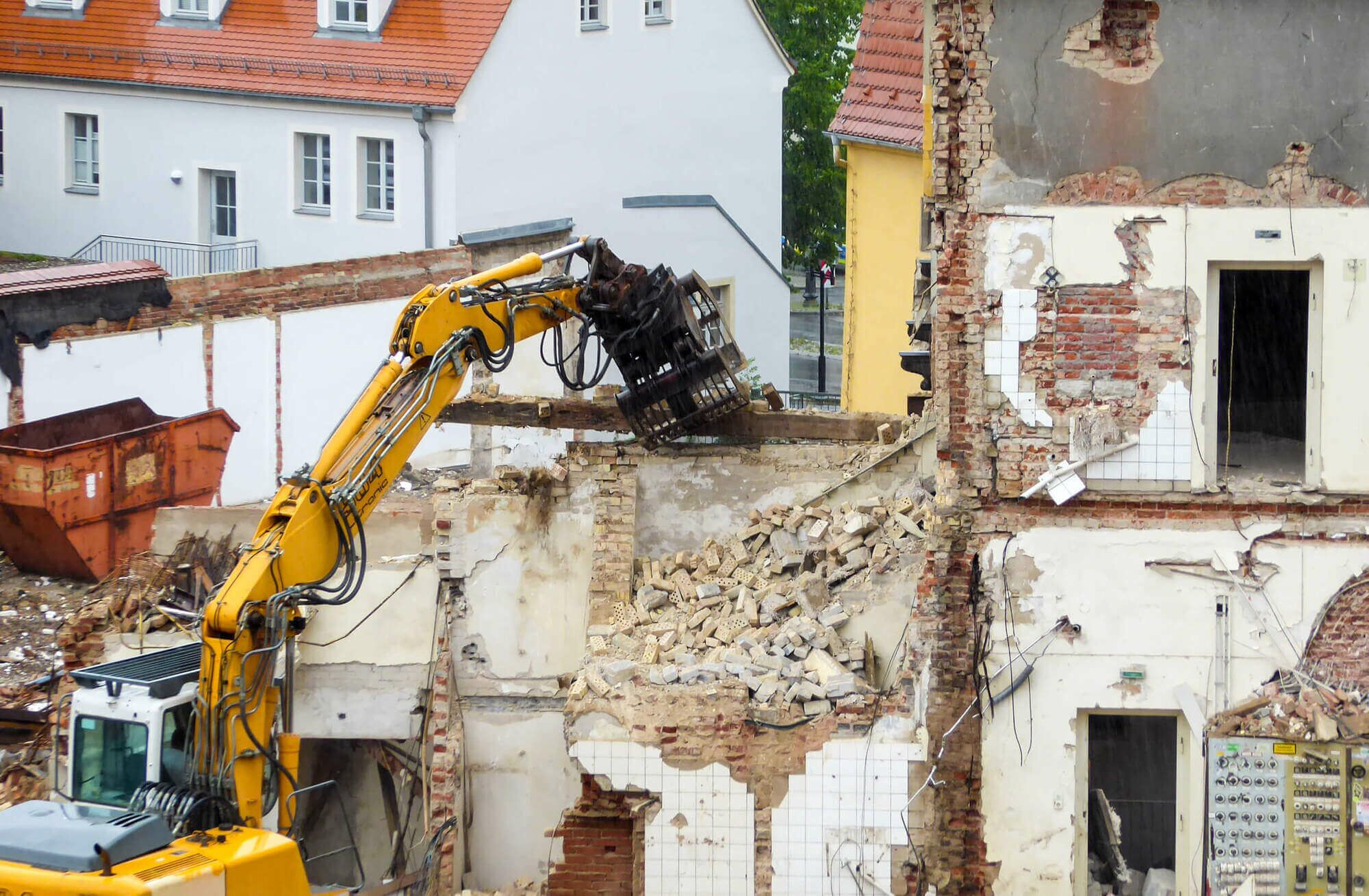 Entsorgung und Recycling Abriss eines Gebäudes